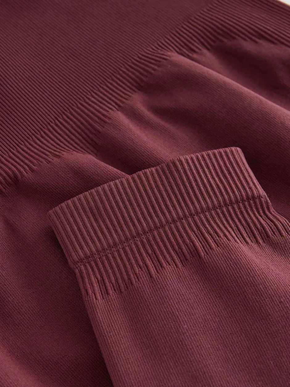 self. Seamless Bum Scrunch Leggings Burgundy
