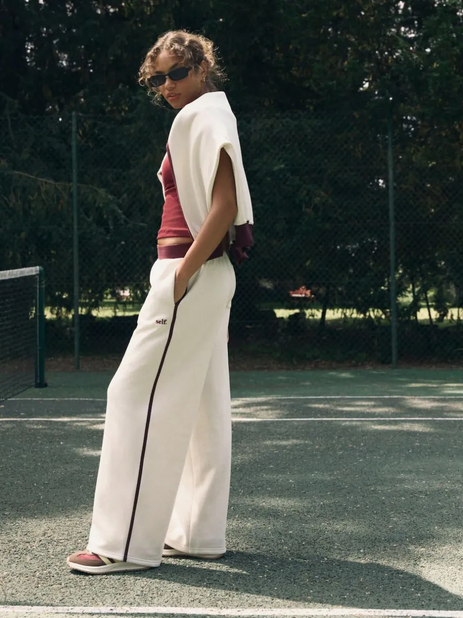 self. Ecru/BerryColourblock Sweatshirt Online