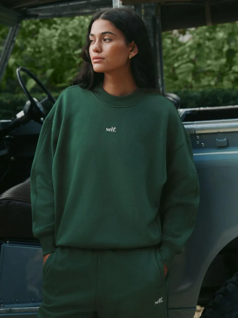 self. Sweatshirt Green Clearance
