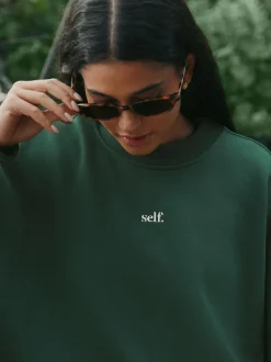 self. Sweatshirt Green Clearance