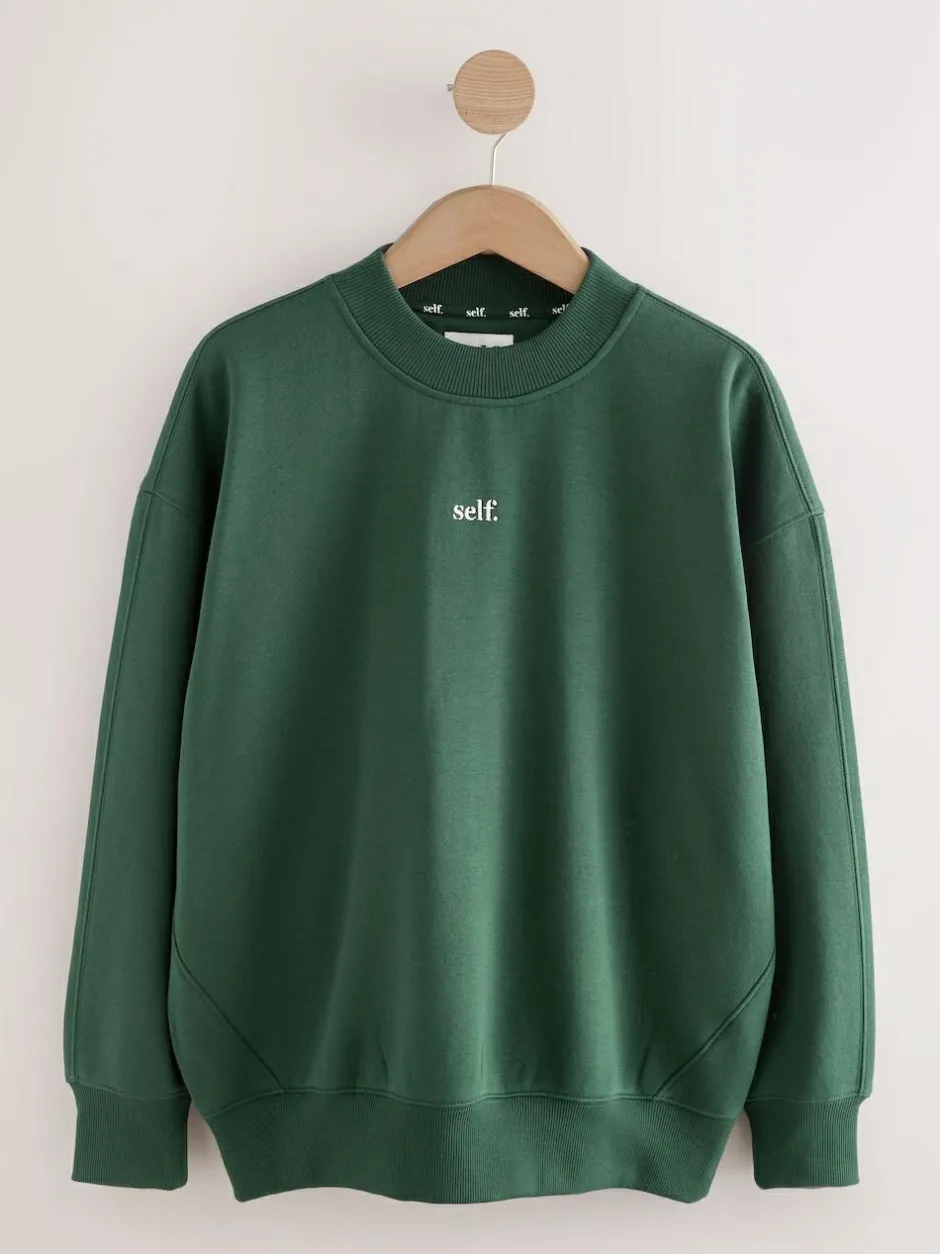 self. Sweatshirt Green Clearance
