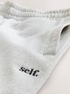 self. Grey Wide Leg Joggers New