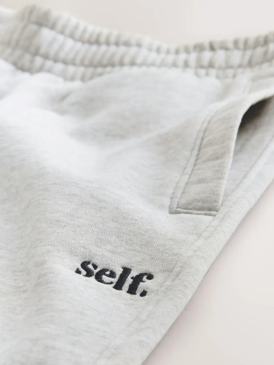 self. Grey Wide Leg Joggers New