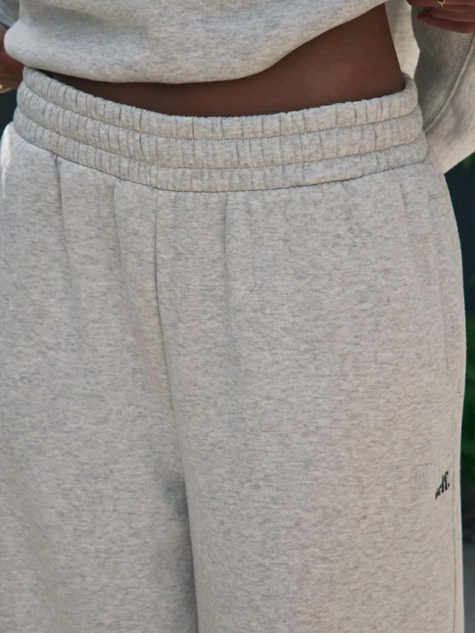 self. Grey Wide Leg Joggers New