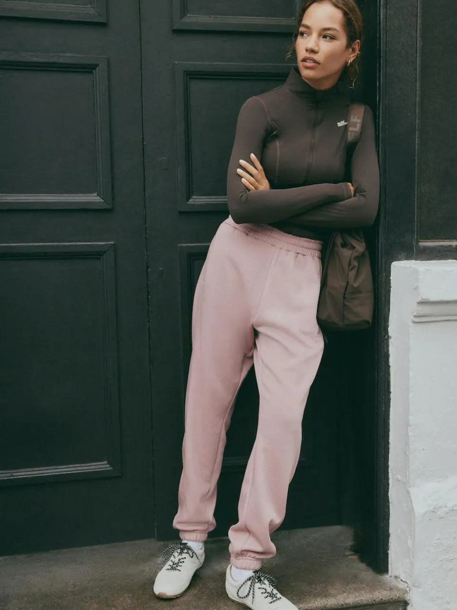 self. Cuffed Joggers Pink