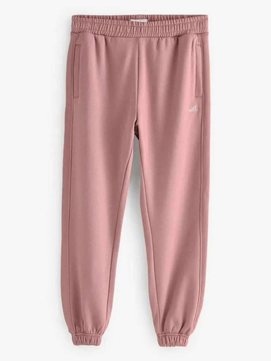 self. Cuffed Joggers Pink