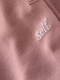 self. Cuffed Joggers Pink