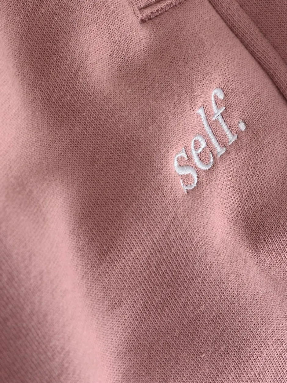 self. Cuffed Joggers Pink