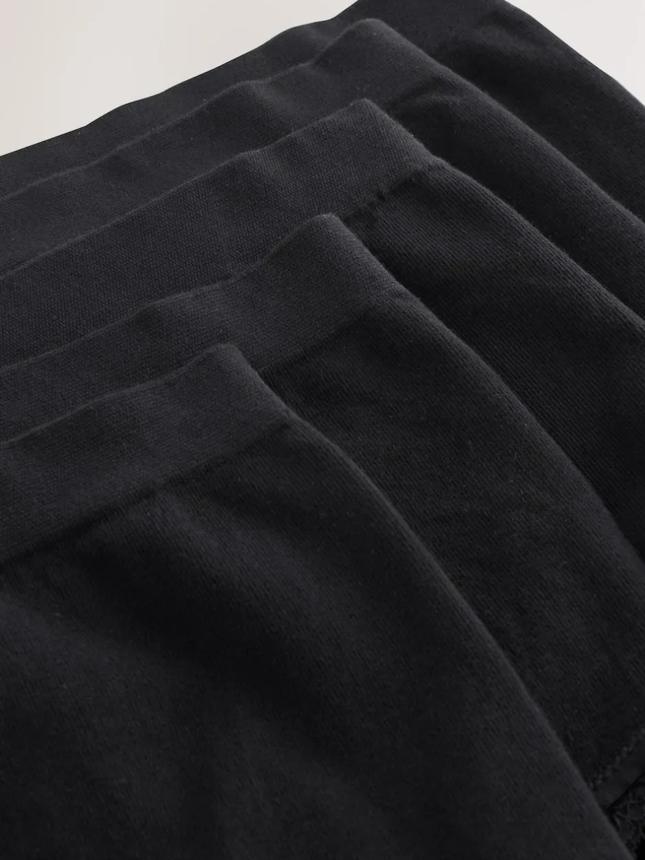 Seraphine Black Cotton Rib Jersey Maternity & Postpartum Briefs 5 Pack Hot