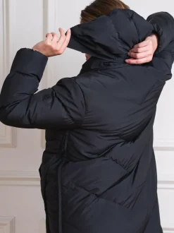 Seraphine 3-In-1 Long Chevron Puffer Maternity Coat Black Hot