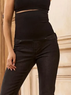 Seraphine Black Tall Premium Organic Post Maternity Support Jeans Clearance