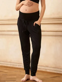 Seraphine Charcoal Grey & Black Maternity Loungewear Trousers 2 Pack Charcoal Grey & Black Online