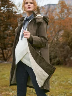 Seraphine 3 in 1 Maternity & Babywearing Parka with Borg Lining Khaki Best