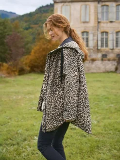 Seraphine 3-In-1 Maternity & Babywearing Raincoat Neutral Leopard Print Discount