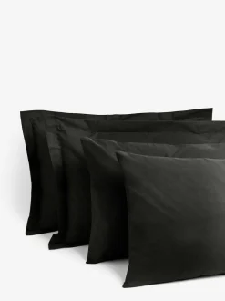 Next Set of 2 Black Cotton Rich Pillowcases Clearance
