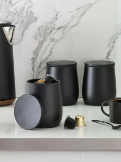 Next Set of 3 Black Moderna Storage Tins Discount