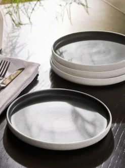 Next Set of 4 Black Otis Side Plates Best