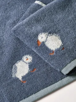 Next Set of 2 Blue Puffin Set of 2 100% Cotton Face Cloths Outlet
