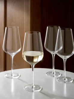 Next Set of 4 Clear Belgravia Crystal Set of 4 White Wine Glasses Hot