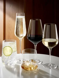 Next Set of 4 Clear Belgravia Crystal Set of 4 White Wine Glasses Hot