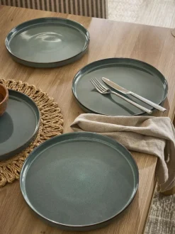 Next Set of 4 Green Dalton Dinner Plates Discount