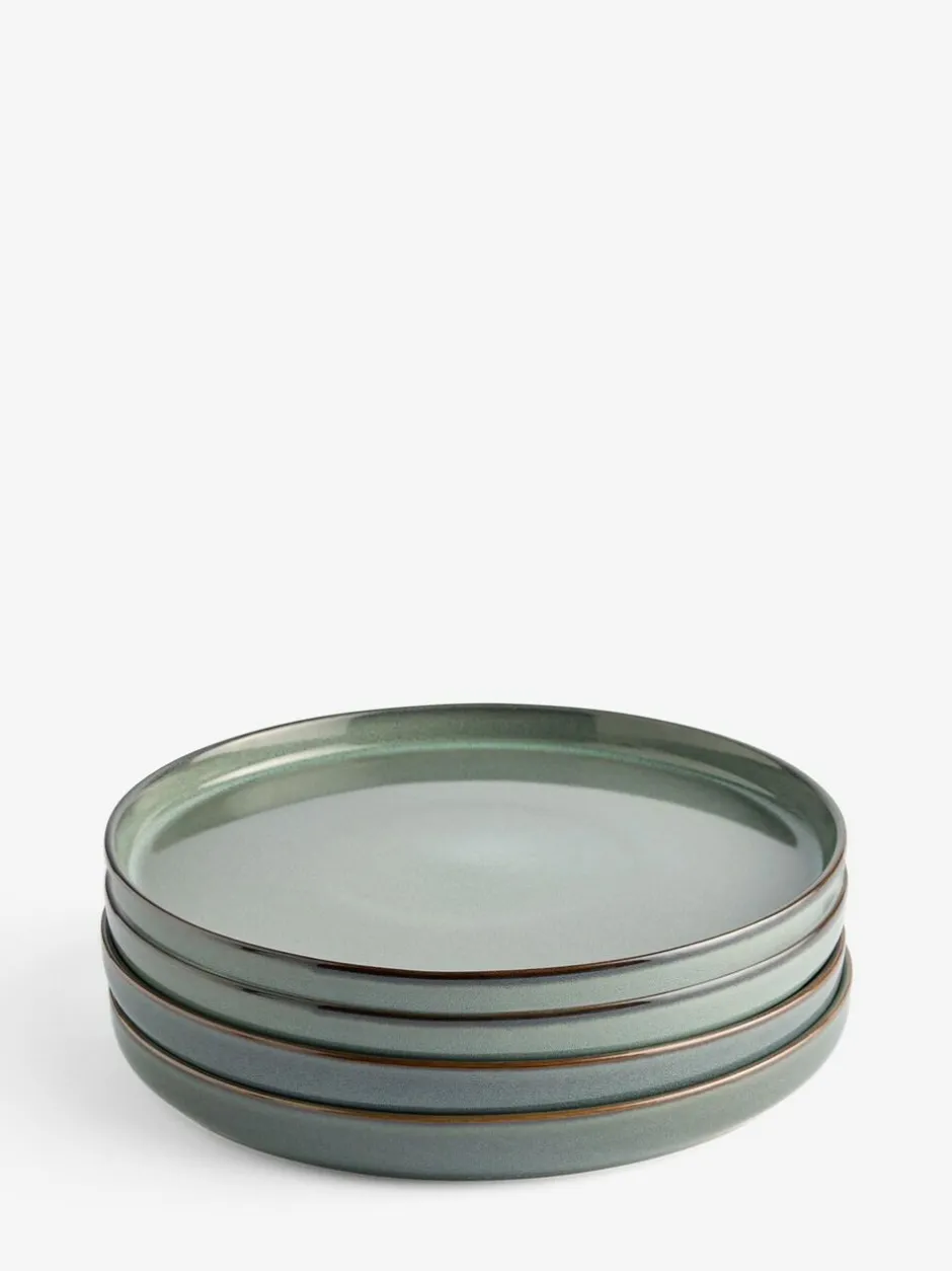 Next Set of 4 Green Dalton Dinner Plates Discount