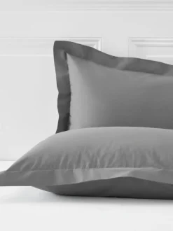 Next Set of 2 Grey Mid Cotton Rich Pillowcases Outlet