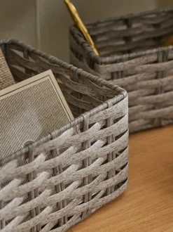 Next Set of 3 Grey Mini Grey Storage Baskets Sale