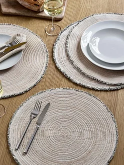Next Set of 4 Fringe Placemats Natural Discount