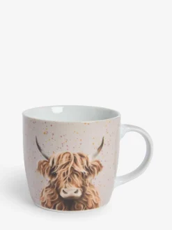 Next Set of 2 Natural Hamish The Highland Cow Mugs Sale