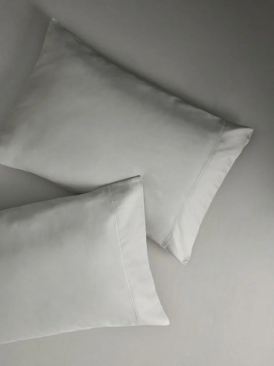 Next Set of 2 Pale Sage Green 300 Thread Count Collection Luxe 100% Cotton Pillowcases Sale