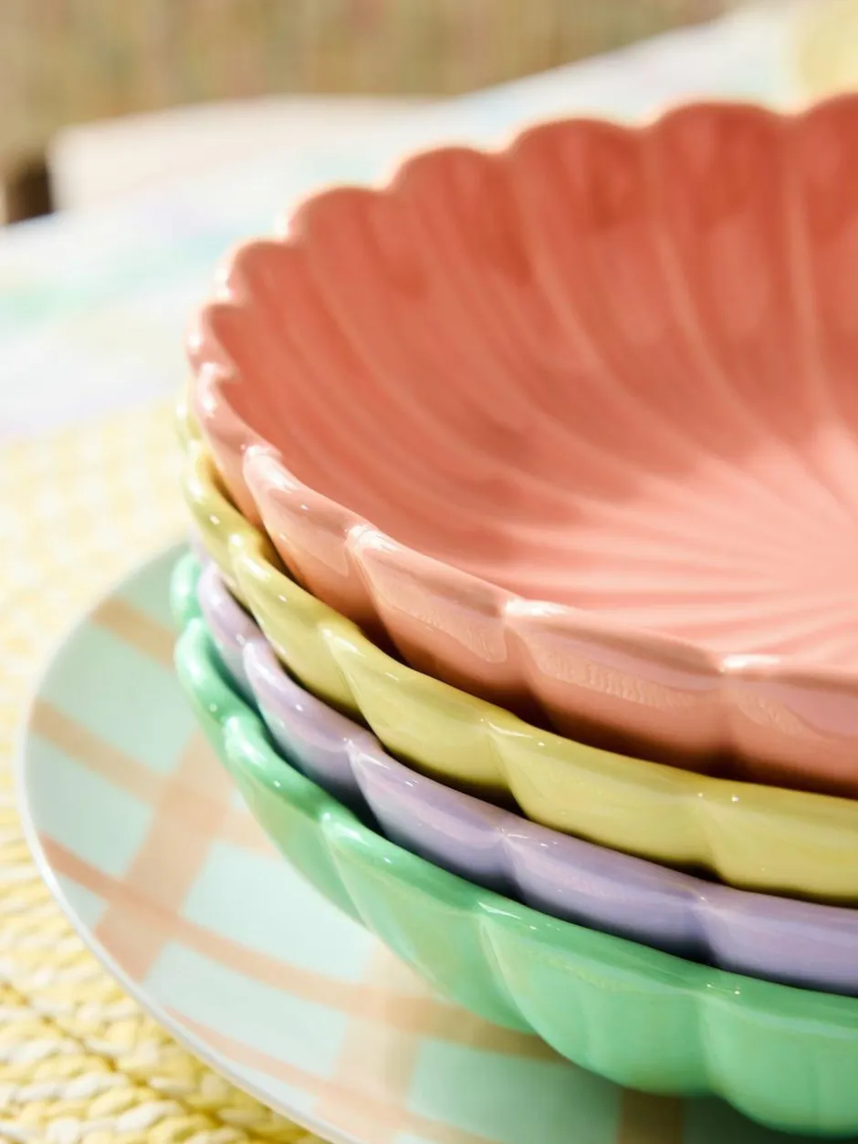 Next Set of 4 Pastel Flower Pasta Bowls