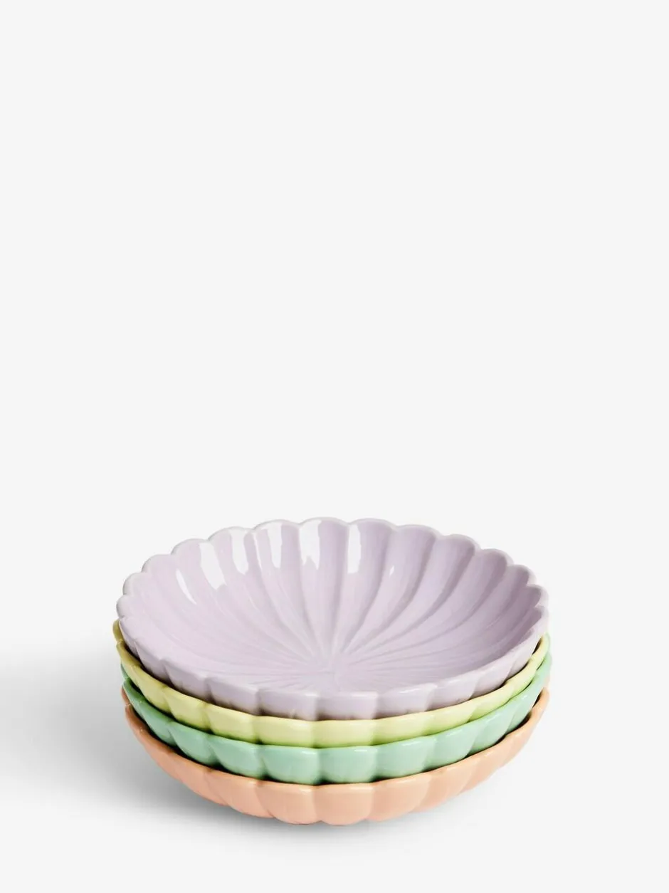 Next Set of 4 Pastel Flower Pasta Bowls