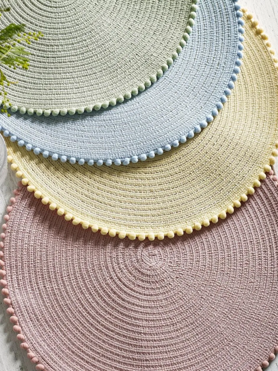 Next Set of 4 Pom Pom Placemats Pastel Outlet