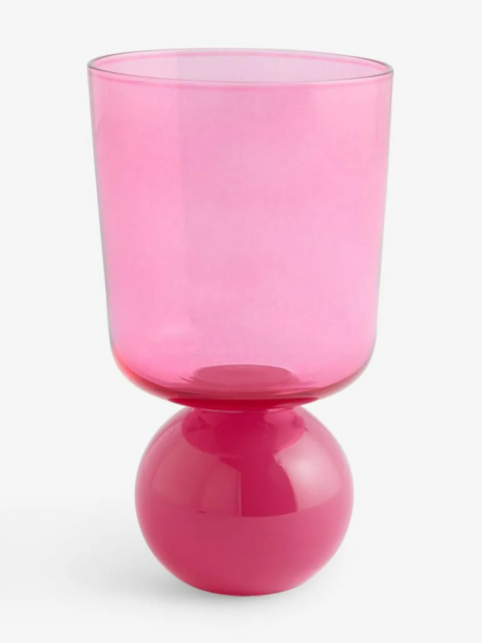 Next Set of 2 Pink Ball Footed Tumbler Glasses Clearance