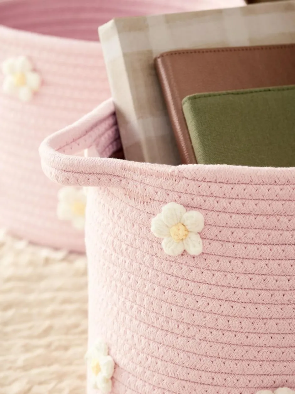 Next Set of 2 Pink Daisy Storage Baskets Discount