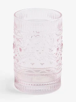 Next Set of 2 Pink Heart Pressed Tumbler Glasses Clearance