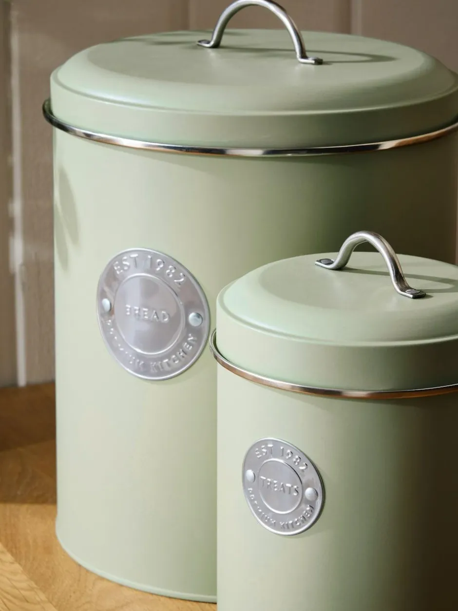 Next Set of 3 Badge Set of 2 Storage Jars Sage Green Hot