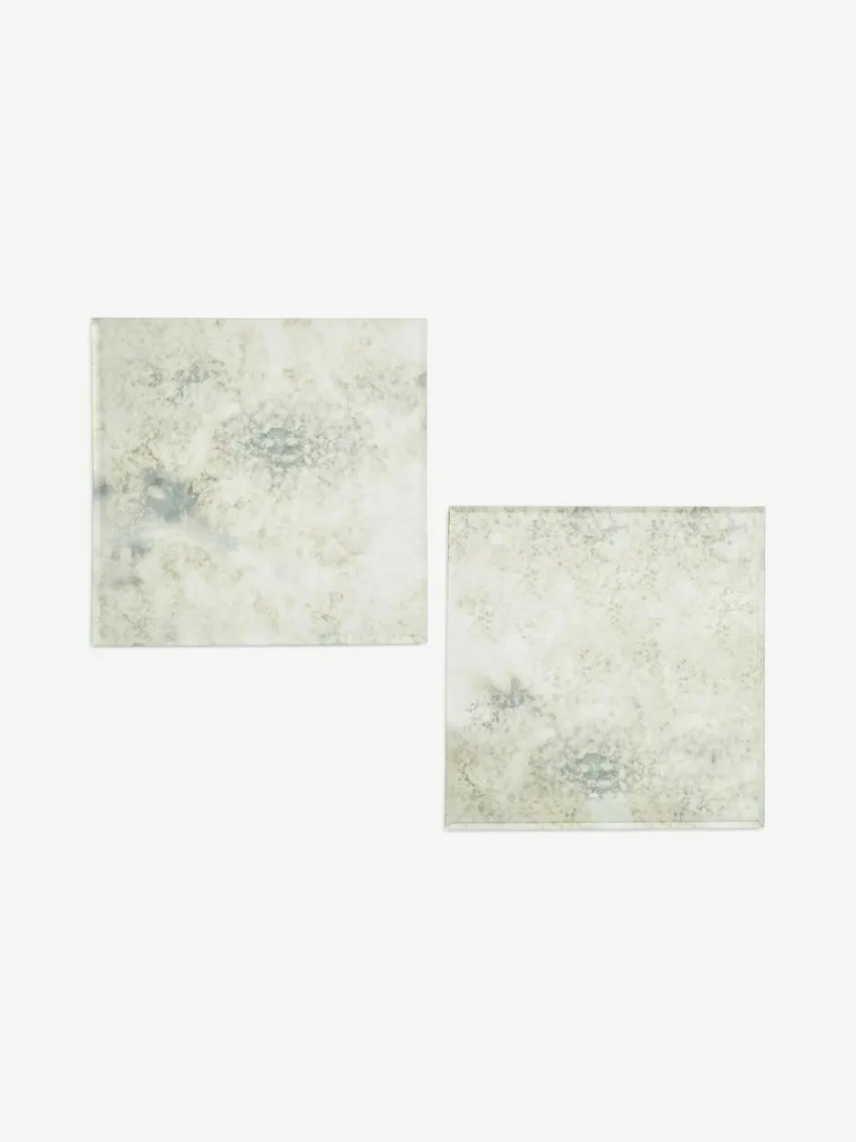 Next Set of 2 Galaxy Glass Placemats Silver Best