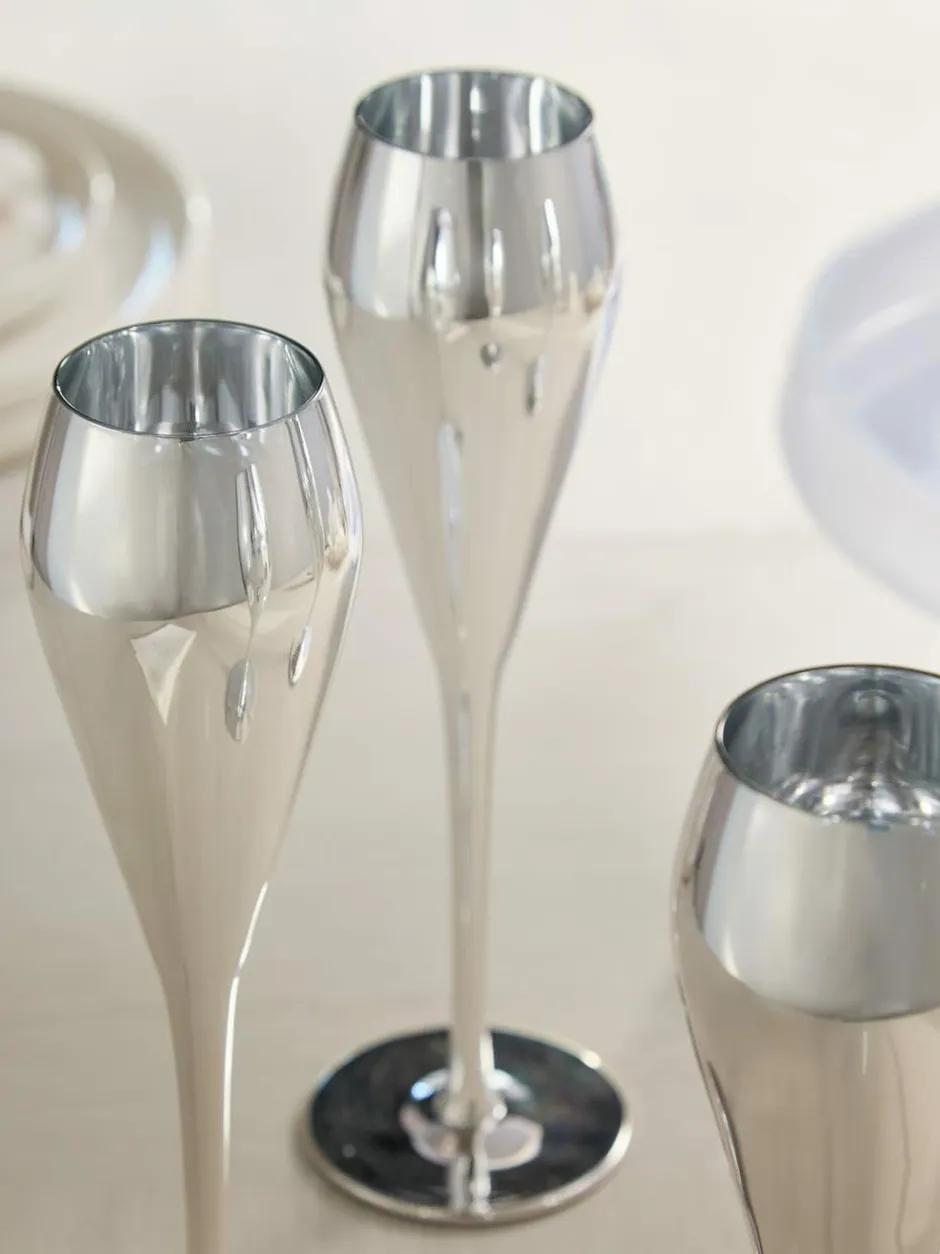 Next Set of 4 Silver Sloane Champagne Flutes Sale