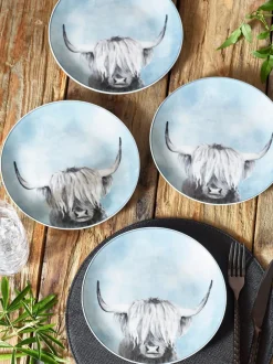 Next Set of 4 Teal Blue Hamish Side Plates