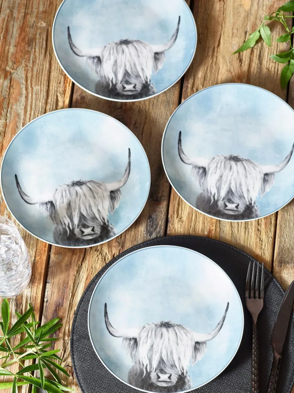 Next Set of 4 Teal Blue Hamish Side Plates