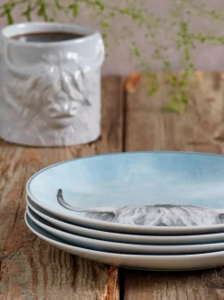 Next Set of 4 Teal Blue Hamish Side Plates
