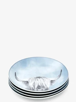 Next Set of 4 Teal Blue Hamish Side Plates