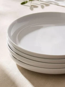 Next Set of 4 White Moderna Side Plates Sale