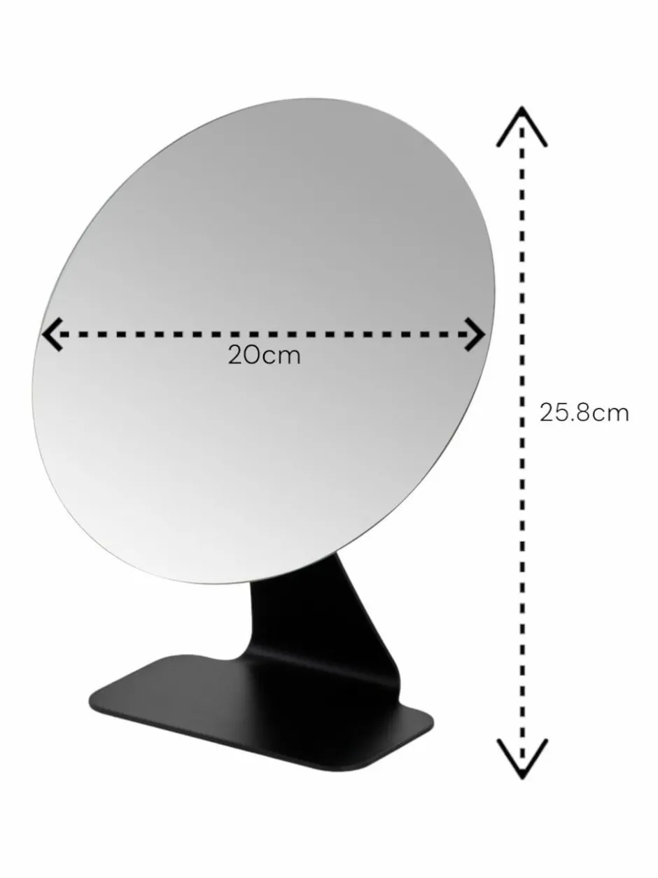 Showerdrape Black Corus Round Vanity Mirror Discount