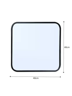 Showerdrape Black Shoreditch Square Metal Framed Bathroom Mirror Best