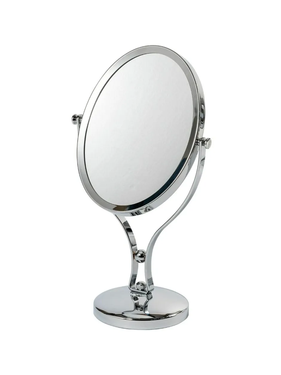 Showerdrape Chrome Vanity Mirror Oval 5x Magnification Reversableb Triton