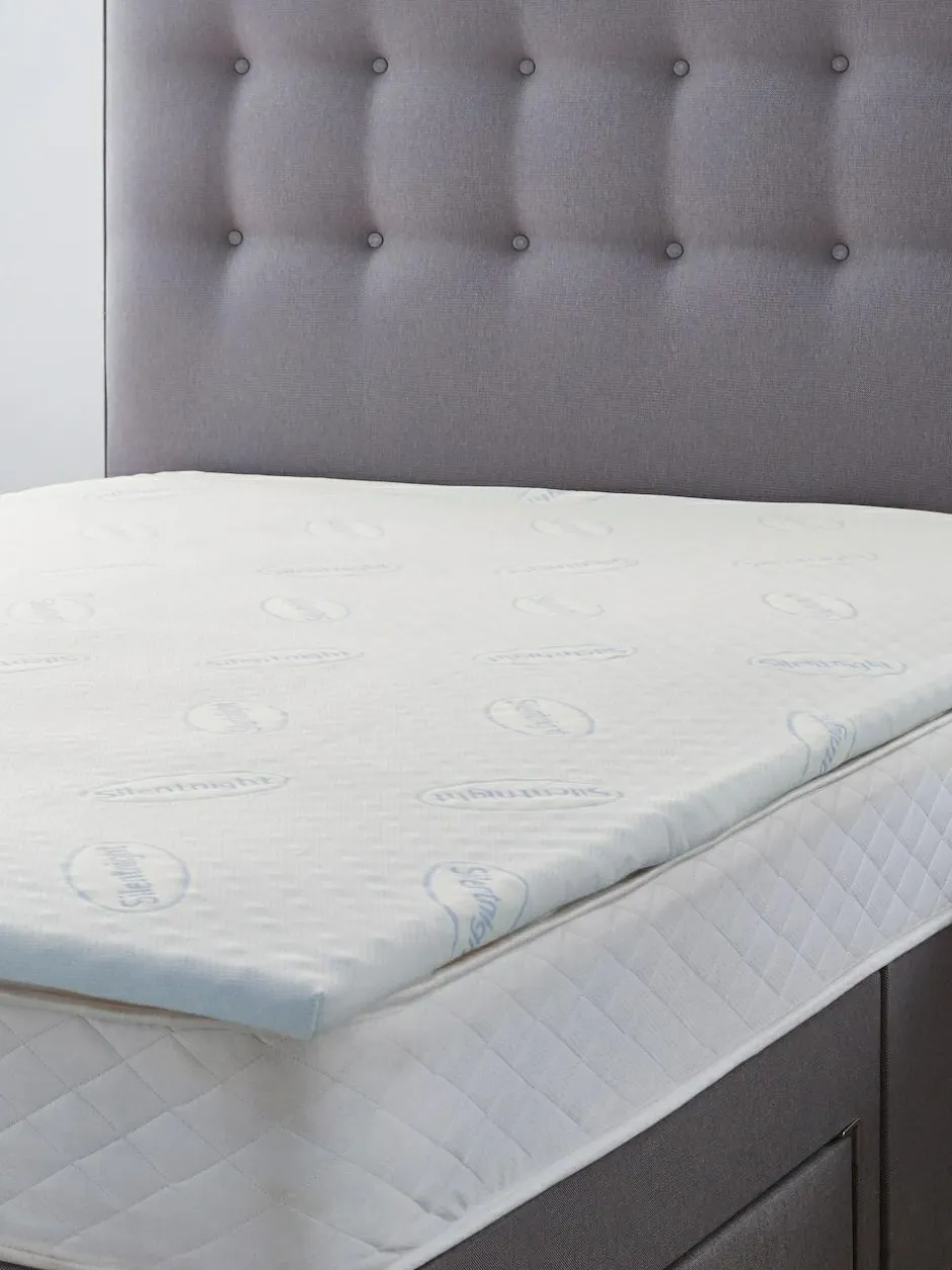 Silentnight White 3cm Orthopaedic Mattress Topper With Cover Hot