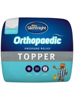 Silentnight White 3cm Orthopaedic Mattress Topper With Cover Hot